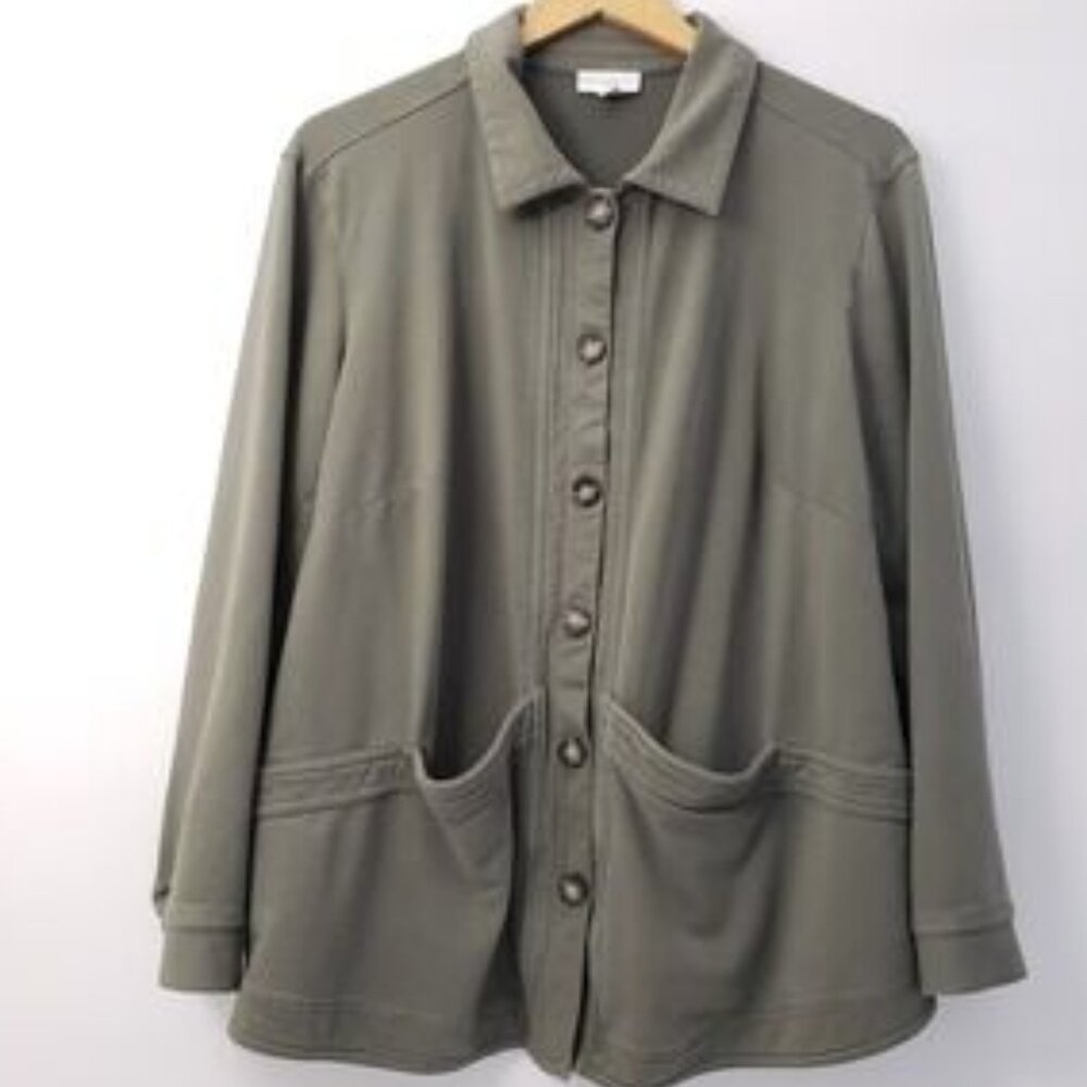 J Jill Modern Barn Jacket Coat Farm Country Outdoors Cotton Sz XLarge Tall EUC